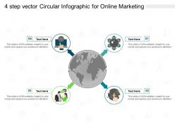 4 step vector circular for online marketing infographic template