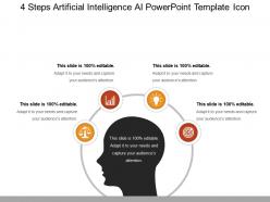 4 steps artificial intelligence ai powerpoint template icon powerpoint ideas