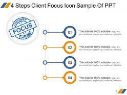 4 steps client focus icon sample of ppt