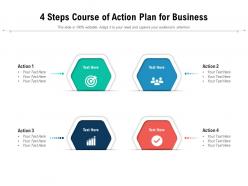 4 steps course of action plan for business