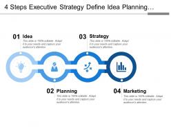 4 Steps Executive Strategy Define Idea Planning Strategy Marketing Finance And Success