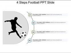 4 steps football ppt slide
