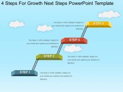 4 steps for growth next steps powerpoint template