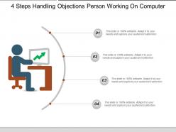 4 steps handling objections person working on computer