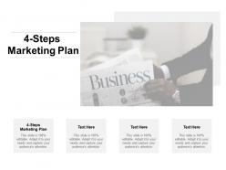 4 steps marketing plan ppt powerpoint presentation show outfit cpb