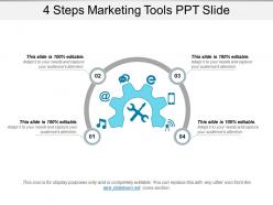 4 steps marketing tools ppt slide