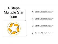 4 steps multiple star icon powerpoint show