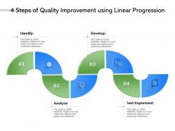 4 steps of quality improvement using linear progression
