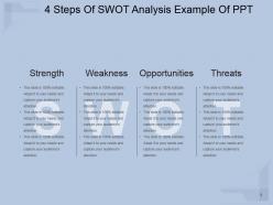 4 steps of swot analysis example of ppt