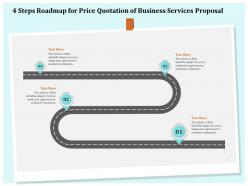 4 steps roadmap for price quotation of business services proposal ppt file topics