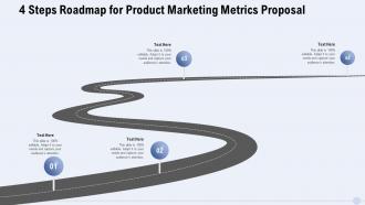4 steps roadmap for product marketing metrics proposal ppt slides infographic