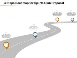 4 steps roadmap for sports club proposal ppt powerpoint presentation influencers