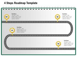 4 steps roadmap template m1231 ppt powerpoint presentation slides show