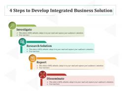 4 steps to develop integrated business solution