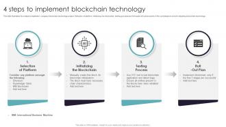 4 Steps To Implement Blockchain Technology
