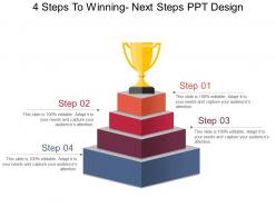 4 steps to winning next steps ppt design