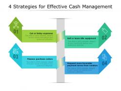 4 strategies for effective cash management