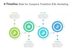 4 timeline slide for compare predictive b2b marketing infographic template