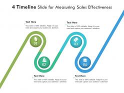 4 timeline slide for measuring sales effectiveness infographic template