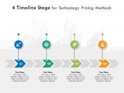 4 Timeline Stage For Technology Pricing Methods Infographic Template