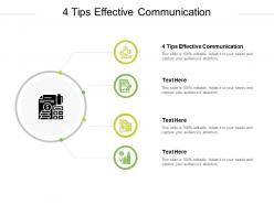 4 tips effective communication ppt powerpoint presentation inspiration infographics cpb