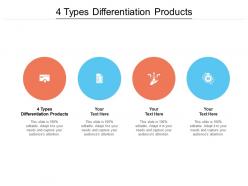 4 types differentiation products ppt powerpoint presentation portfolio slides cpb