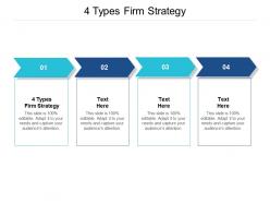 4 types firm strategy ppt powerpoint presentation professional slides cpb