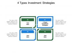 4 types investment strategies ppt powerpoint presentation professional show cpb