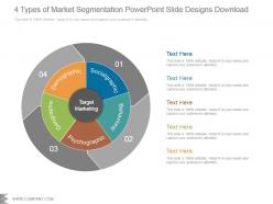 4 types of market segmentation powerpoint slide designs download