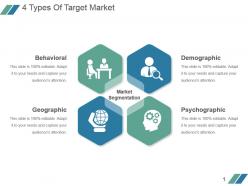 4 types of target market sample ppt presentation