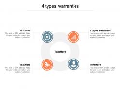 4 types warranties ppt powerpoint presentation show layout ideas cpb