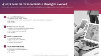 4 Ways Ecommerce Merchandise Strategies Evolved