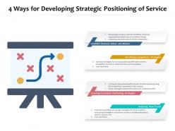 4 ways for developing strategic positioning of service