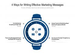 4 ways for writing effective marketing messages