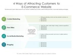 4 ways of attracting customers to e commerce website