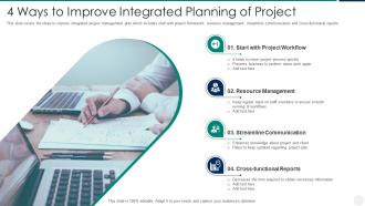 4 ways to improve integrated planning of project