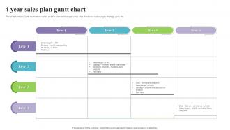 4 Year Sales Plan Gantt Chart