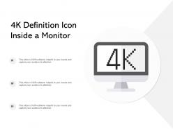 4k definition icon inside a monitor