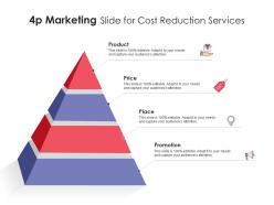 4p marketing slide for cost reduction services infographic template
