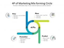 4p of marketing mix forming circle