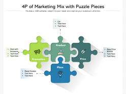 4p of marketing mix with puzzle pieces