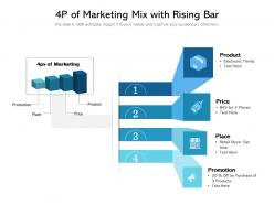 4p of marketing mix with rising bar