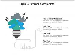 4ps customer complaints ppt powerpoint presentation gallery skill cpb