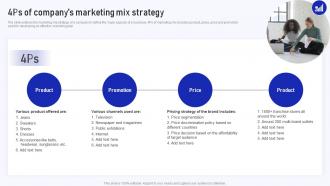 4Ps Of Companys Marketing Mix Strategy Implementation Of Cost Efficiency Methods For Increasing Business
