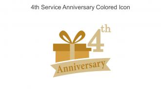 4th Service Anniversary Colored Icon In Powerpoint Pptx Png And Editable Eps Format