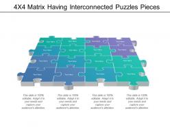 4x4 matrix having interconnected puzzles pieces
