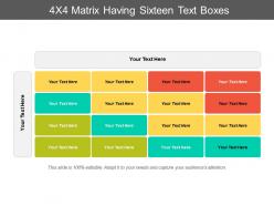 4x4 Matrix Having Sixteen Text Boxes