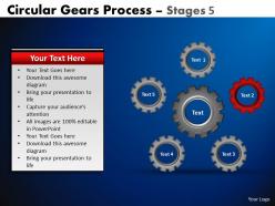 33719605 style variety 1 gears 5 piece powerpoint presentation diagram infographic slide
