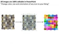 56 pieces 7x8 rectangular jigsaw puzzle matrix powerpoint templates 0812