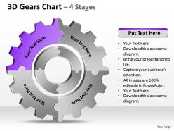 89524000 style variety 1 gears 4 piece powerpoint presentation diagram infographic slide